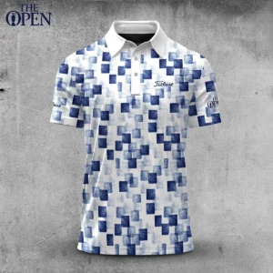 Golf 2026 Open. Blue Square Pattern AOP Polo Shirt LDLO12102509