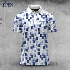 Golf 2026 Open. Blue Square Pattern AOP Polo Shirt LDLO12102510