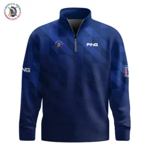 Golf 2026 Blue Pattern AOP Quarter-zip Pullover LDLO19112576