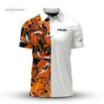 Golf 2026 The Players Orange Black Half Pattern Pattern AOP Polo Shirt LDLO03112536