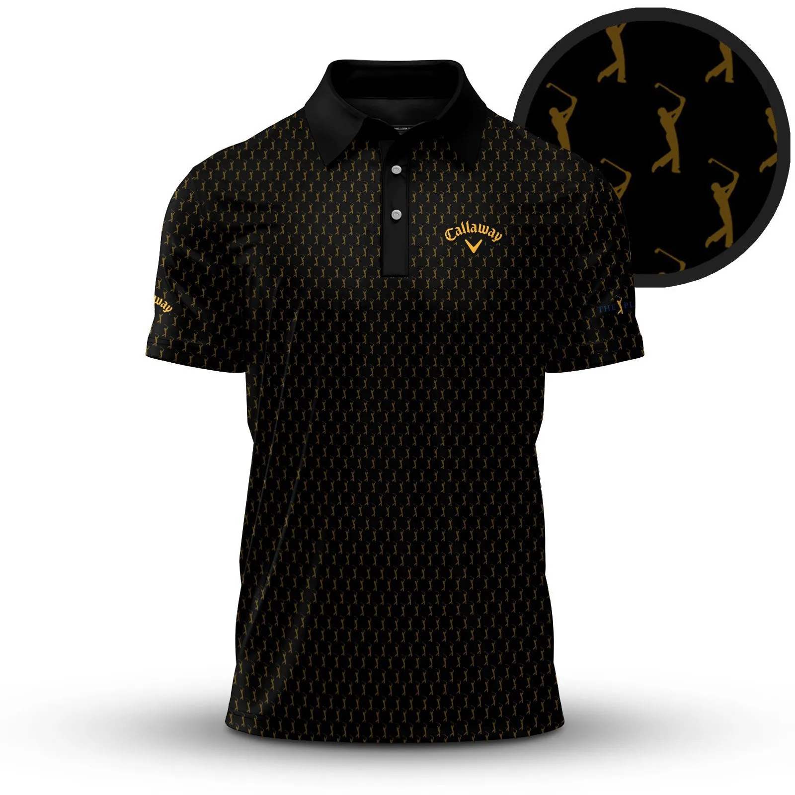 Golf 2026 The Players Black Pattern AOP Polo Shirt LDLO03112527