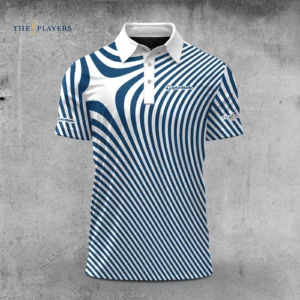 Golf 2026 The Players Blue Star Sporty Pattern AOP Polo Shirt LDLO03112514