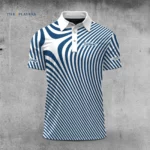 Golf 2026 The Players Blue Star Sporty Pattern AOP Polo Shirt LDLO03112513