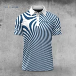 Golf 2026 The Players Blue Star Sporty Pattern AOP Polo Shirt LDLO03112516