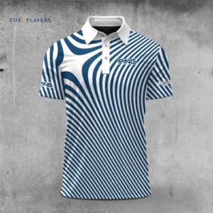 Golf 2026 The Players Blue Star Sporty Pattern AOP Polo Shirt LDLO03112516