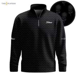 Golf 2026 The Players Black Sunflowers Patter AOP Quarter-zip Pullover LDLO03112509