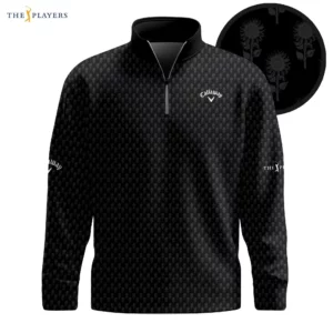 Golf 2026 The Players Black Sunflowers Pattern AOP Quarter-zip Pullover LDLO03112511