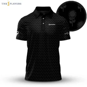 Golf 2026 The Players Black Sunflowers Patter AOP Polo Shirt LDLO03112506