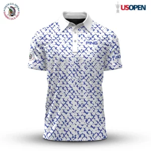 Golf 2026 Open. Blue Pattern AOP Polo Shirt LDLO19112536
