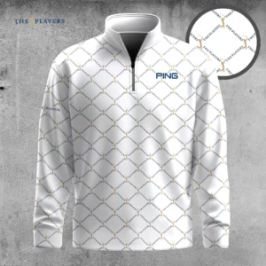 Golf 2026 The Players White Pattern AOP Quarter-zip Pullover LDLO03112504
