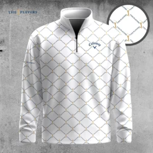 Golf 2026 The Players White Pattern AOP Quarter-zip Pullover LDLO03112503