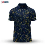 Golf 2026 Open. Blue Yelllow Cracks Pattern AOP Polo Shirt LDLO19112527