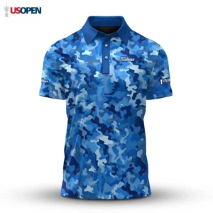 Golf 2026 Open. Blue Camo Pattern AOP Polo Shirt LDLO19112509