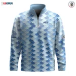 Golf 2026 Fish Scales Pattern AOP Quarter-zip Pullover LDLO19112508