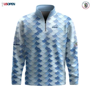 Golf 2026 Fish Scales Pattern AOP Quarter-zip Pullover LDLO19112508