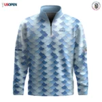 Golf 2026 Fish Scales Pattern AOP Quarter-zip Pullover LDLO19112505
