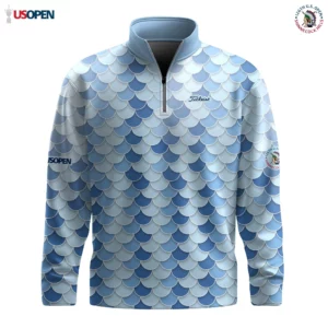 Golf 2026 Fish Scales Pattern AOP Quarter-zip Pullover LDLO19112505