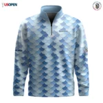 Golf 2026 Fish Scales Pattern AOP Quarter-zip Pullover LDLO19112506