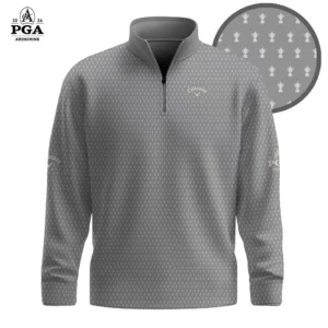 Golf 2026 Light Grey Pattern AOP Quarter-zip Pullover LDLO30012691