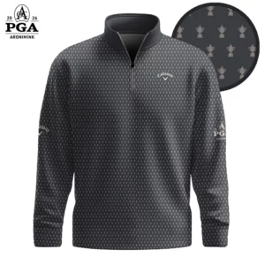 Golf 2026 Dark Gray Pattern AOP Quarter-zip Pullover LDLO300126102
