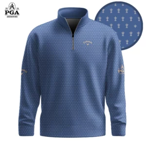 Golf 2026 Dark Blue Pattern AOP Quarter-zip Pullover LDLO300126100