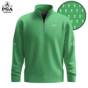Golf 2026 Green Pattern AOP Quarter-zip Pullover LDLO30012696