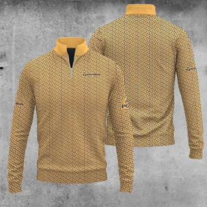 Golf 2026 Dark Yellow Pattern AOP Quarter-zip Pullover LDLO300126106