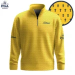 Golf 2026 Yellow And Blue Pattern AOP Quarter-zip Pullover LDLO300126118
