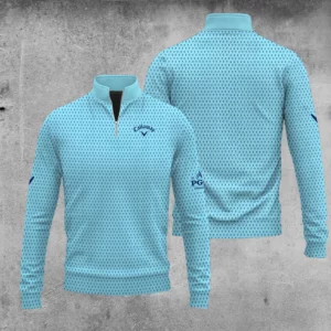 Golf 2026 Trophy Pattern Cyan AOP Quarter-zip Pullover LDLO300126110