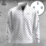 Golf 2026 White Rudder And Anchor Pattern AOP Quarter-zip Pullover LDLO30012669
