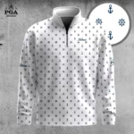 Golf 2026 White Rudder And Anchor Pattern AOP Quarter-zip Pullover LDLO30012667
