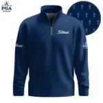 Golf 2026 Dark Blue Pattern AOP Quarter-zip Pullover LDLO30012692