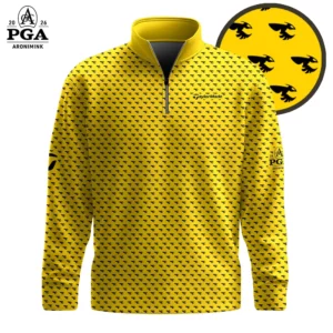 Golf 2026 Black Yellow Bee Pattern AOP Quarter-zip Pullover LDLO30012659