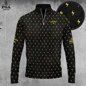 Golf 2026 Black And Thunder Pattern AOP Quarter-zip Pullover LDLO30012657
