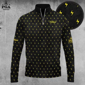 Golf 2026 Black And Thunder Pattern AOP Quarter-zip Pullover LDLO30012655