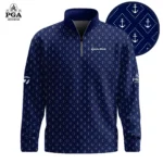 Golf 2026 Blue White Anchor Pattern AOP Quarter-zip Pullover LDLO30012647