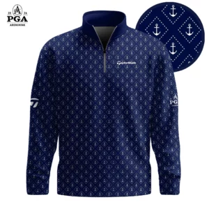 Golf 2026 Blue White Anchor Pattern AOP Quarter-zip Pullover LDLO30012647
