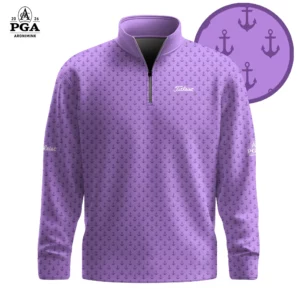 Golf 2026 Purple Anchor Pattern AOP Quarter-zip Pullover LDLO30012610