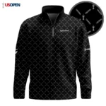 Golf 2026 Open. Black Pattern AOP Quarter-zip Pullover LDLO26022636