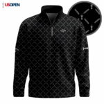 Golf 2026 Open. Black Pattern AOP Quarter-zip Pullover LDLO26022637