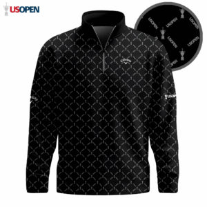 Golf 2026 Open. Black Pattern AOP Quarter-zip Pullover LDLO26022637