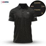 Golf 2026 Open. Gold Black Pattern AOP Polo Shirt LDLO26022605