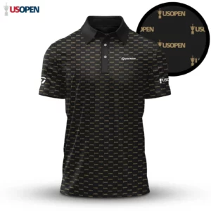 Golf 2026 Open. Gold Black Pattern AOP Polo Shirt LDLO26022604
