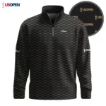 Golf 2026 Open. Gold Black Pattern AOP Quarter-zip Pullover LDLO26022615