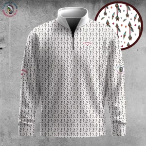 Golf 2026 Open. Tribal Arrow Seamless Pattern AOP Quarter-zip Pullover LDLO26022640