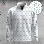 Golf 2026 Open. Tribal Blue Pattern AOP Quarter-zip Pullover LDLO26022613