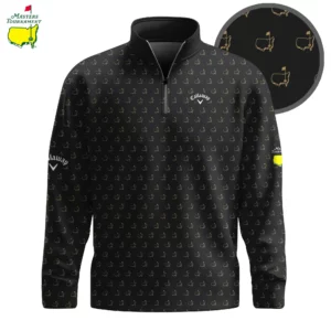 Golf 2026 Masters Tour Black Pattern AOP Quarter-zip Pullover LDLO03022615