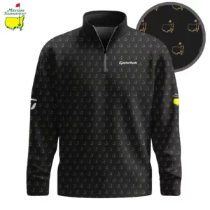 Golf 2026 Masters Tour Black Pattern AOP Quarter-zip Pullover LDLO03022614