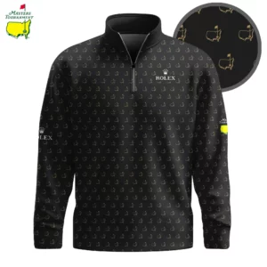 Golf 2026 Masters Tour Black Pattern AOP Quarter-zip Pullover LDLO03022616