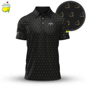 Golf 2026 Masters Tour Black Pattern AOP Polo Shirt LDLO03022602